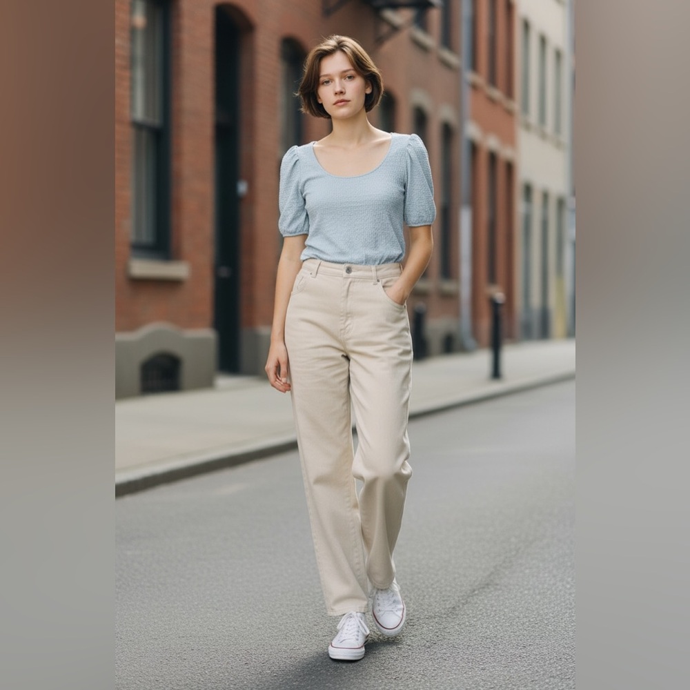 Muted Green Crepe Textured Top